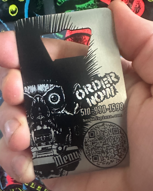 HESHER'S METAL CARD BOTTLE OPENER