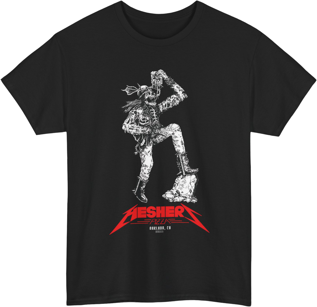 T-Shirt — 'Hesher' Skull Rocker Graphic Tee (Vintage Metal Band Style)