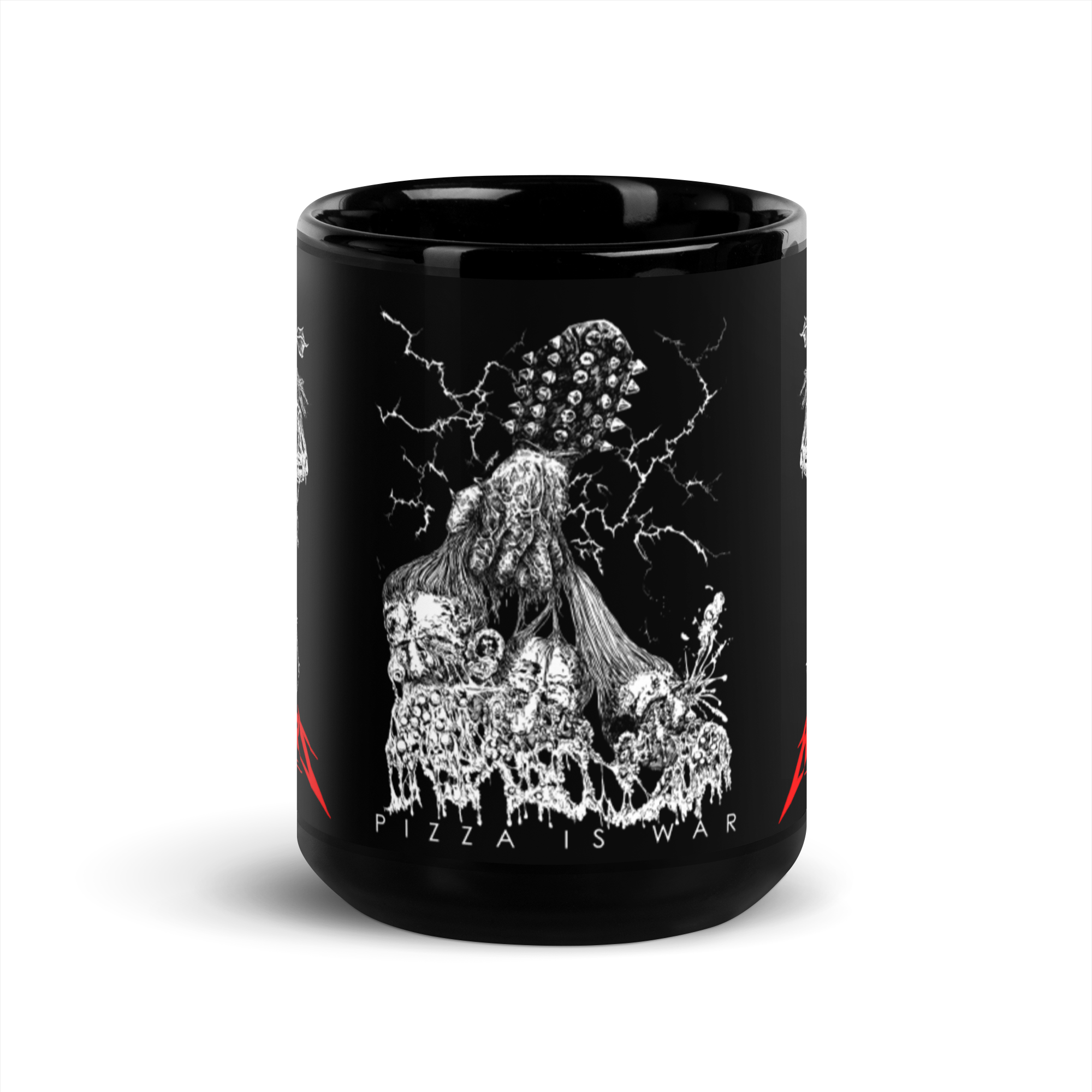 PIZZA IS WAR Hesher's Pizza Coffee Mug